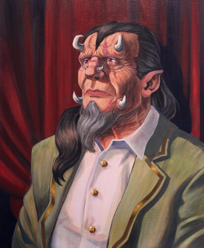 5th portrait of Herttua, acrylic, 2024