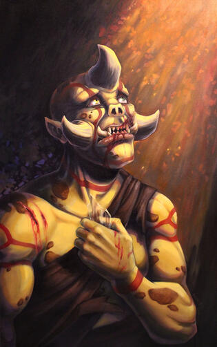 Lamentation of Mazura, oil, 2024