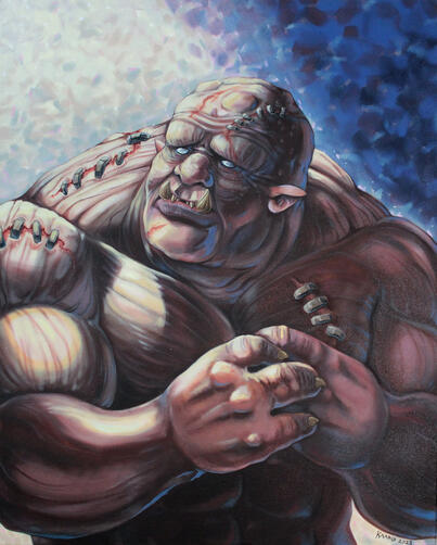 ''Dieu Que Le Monde Est Injuste'', oil, 2022