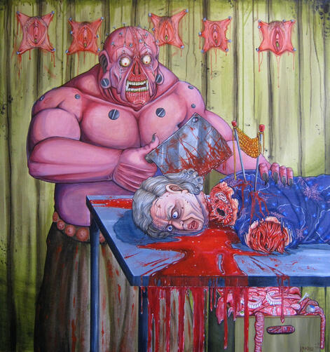 End of retirement, acrylic, 2013-2014