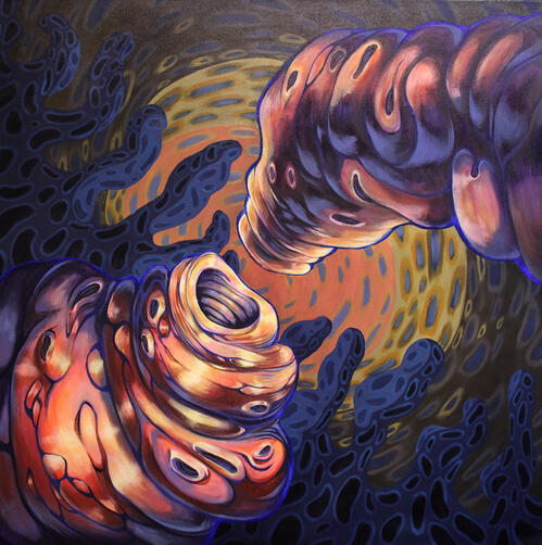 The Great Mass, acrylic and oil, 2024