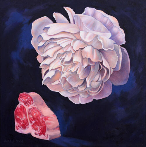 Meat and Bloom I, oil, 2026